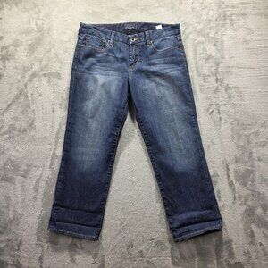 Lucky Brand Jeans Womens 6/28 Blue Medium Wash Sweet Jean Crop Mid Rise Denim